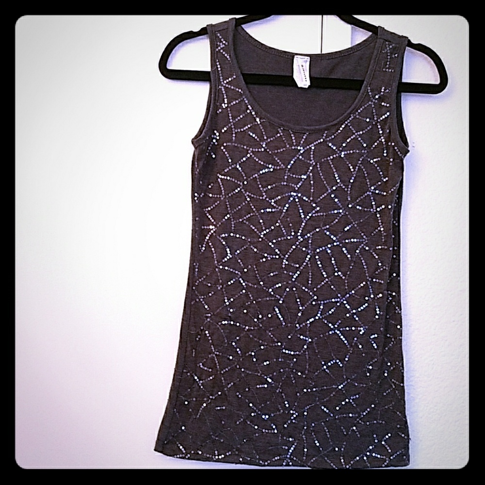 Discreet Sequin Tank Top